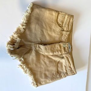 Denim short shorts